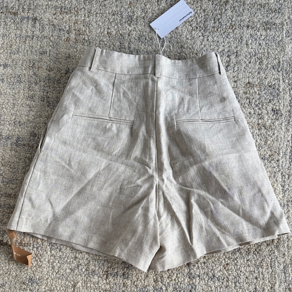 NWT Reformation Mason Linen Shorts - Picture 5 of 7